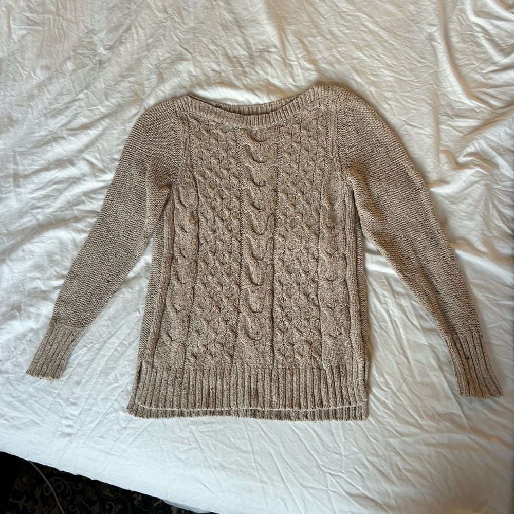 St. John's Bay Women's Cable Knit Sweater - Tan/Beige
